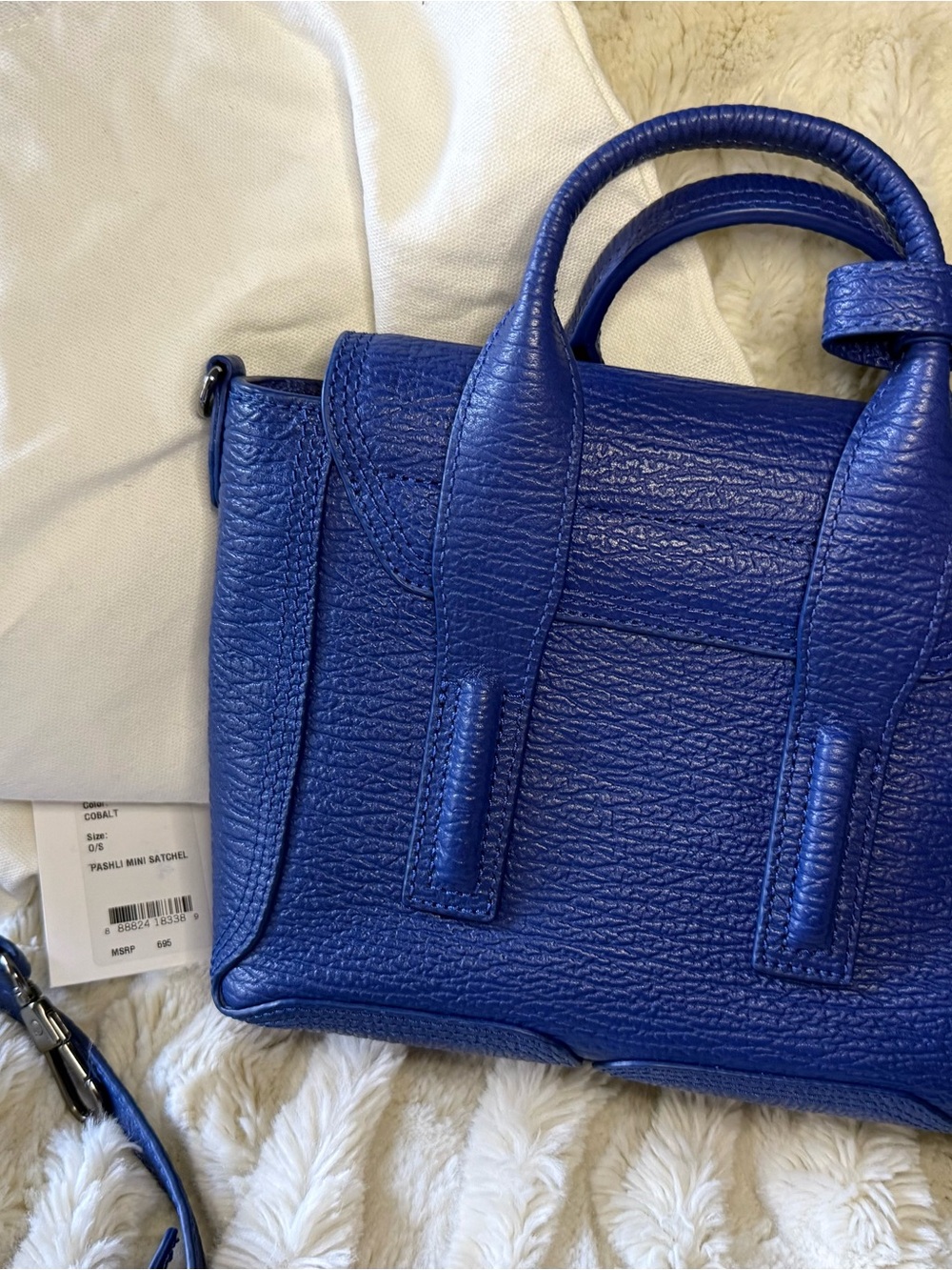 3.1 Phillip Lim Electric Blue Leather Satchel - Picture 3 of 9